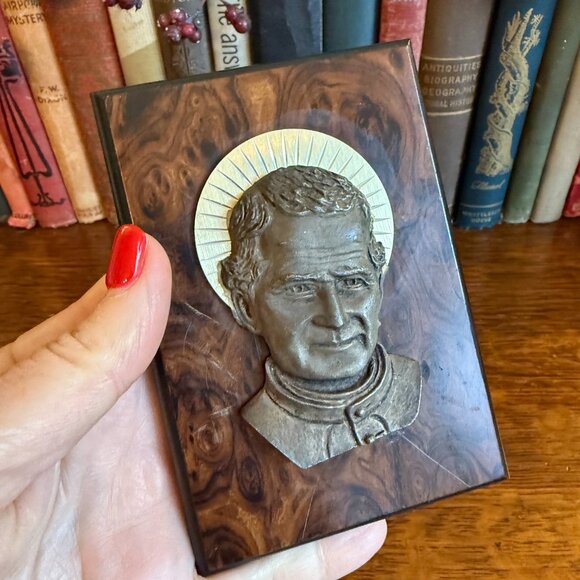 Vintage Saint John Bosco De'pose' Plaque from Italy - Picture 3 of 9